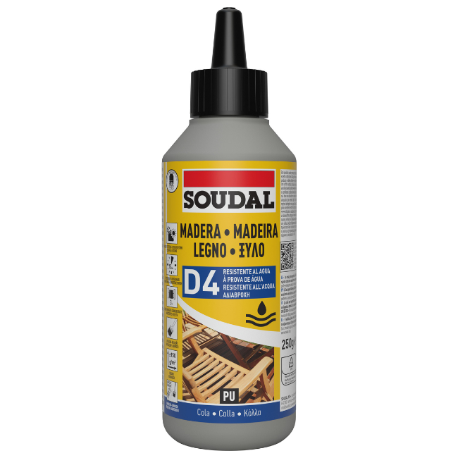Κόλλα ξύλου ταχείας πήξης D4 PU 250gr